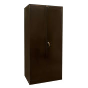 Storage Cabinet, 36"W x 24"D x 78"H, Midnight Ebony, Knock-Down