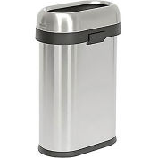 SIMPLEHUMAN Stainless Steel Slim Waste Container - 13-Gallon Capacity
