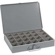 DURHAM Compartment Box - 13-1/4x9-1/4x2" - (24) Compartments - With Fixed Dividers - Pkg Qty 6