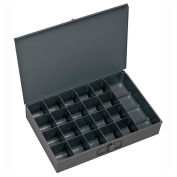 Durham Steel Scoop Compartment Box 204-95 - 21 Compartment, 13-3/8x9-1/4x2 - Pkg Qty 6