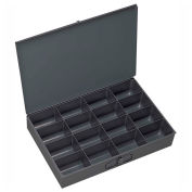 DURHAM Compartment Box - 13-1/4x9-1/4x2" - (16) Compartments - With Fixed Dividers - Pkg Qty 6