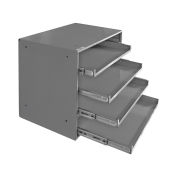 Durham Slide Narrow Rack 310B-95 - For Large Compartment Storage Boxes - Four Drawers