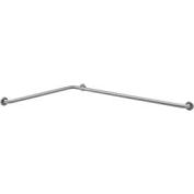 Bobrick 1-1/4" Dia. Two-Wall Toilet Compartment Grab Bar, 42"W Peened