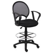 Mesh Back Drafting Stool with Loop Arms