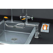Eye/Face Wash, Deck Mounted, 90-Degree Swivel, Right Hand Mounting