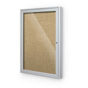 Balt® Indoor Enclosed Bulletin Board - 1 Door - Cork - Silver Aluminum Frame - 18"W x 24"H