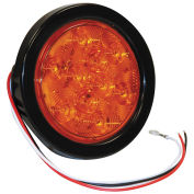 Buyers 5624210 4" Round 10 Led Amber Turn & Park Light W/ Grommet & Plug