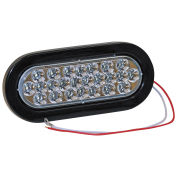 Buyers 5626324 6-1/2" Oval 24 LED Clear Backup Light w/ Grommet & Plug
