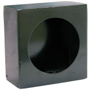 Buyers Single Round Black Steel Light Cabinet W/ End Lamp Hole
