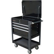 35" Professional 4 Drawer Service Cart - Black
