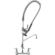 T&S Brass Easyinstall Pre-Rinse Unit With Wall Bracket &-Add On Faucet, B-0133-ADF12-B
