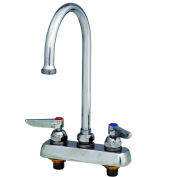 T&S Brass Workboard Deck Mounted Faucet W/ 4" Centers & 133X Swing Gooseneck, B-1141