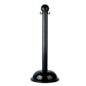 Mr. Chain 99903 Heavy Duty Plastic Stanchion, Black W/ C-Hooks