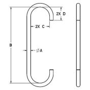 M&W 1" S-hook Style C, 3190 lbs. Capacity, Steel