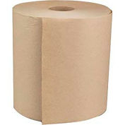 Boardwalk Green 1-Ply Hardwound Roll Towels, Natural 8" x 800' Rolls 6 Rolls/Case, BWK16GREEN