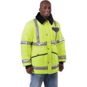 RefrigiWear HV HiVis 4XL Jackoat Regular, HiVis Lime-Yellow with Reflective Tape