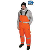 RefrigiWear L2 HiVis Iron-Tuff High Bib Overall Tall, HiVis Orange, XL