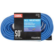 50' All Weather Extension Cord, 14awg 15a/125v - Blue - Pkg Qty 4