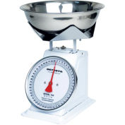 Detecto Top Load Scale 50lb x 2oz W/ 8" Fixed Dial, 9" x 9" SS Platform, Removable Bowl, T50B