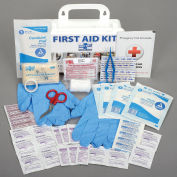 Pac-Kit® 10 Person First Aid Kit, Weatherproof Plastic, ANSI