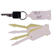 John Dow Plastic Key Tags, White - 1000 Tags/Pack