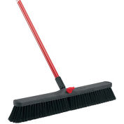 LIBMAN Push Broom with Resin Block - 24" - Fine-Duty Bristles - Pkg Qty 4