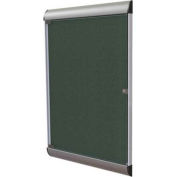 Ghent® Silhouette Upscale Wall-Mounted Enclosed Bulletin Board, Ebony, 27-3/4"W x 42-1/8"H