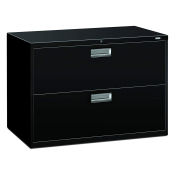 HON Brigade 2 Drawer Lateral File, 42"W, Black, HON692LP