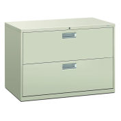 HON Brigade 2 Drawer Lateral File, 42"W, Light Gray, HON692LQ