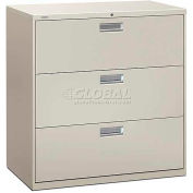 HON Brigade 3 Drawer Lateral File, 42"W, Light Gray, HON693LQ