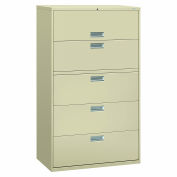 HON Brigade 5 Drawer Lateral File, 42"W, Putty, HON695LL