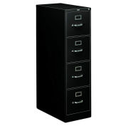 HON 4 Drawer Vertical File, 26-1/2"D, Letter, Black, HON314PP