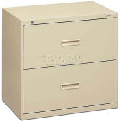 HON basyx 2 Drawer Lateral File, 30"W, Putty, BSX432LL