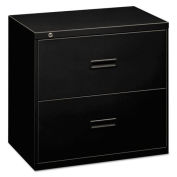 HON basyx 2 Drawer Lateral File, 30"W, Black, BSX432LP