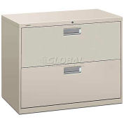 HON Brigade 2 Drawer Lateral File, 36"W, Light Gray, HON682LQ