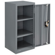 Assembled Wall Storage Cabinet, 13-3/4x12-3/4x30, Gray