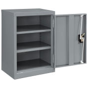 Assembled Wall Storage Cabinet, 18"W x 12"D x 26"H, Gray