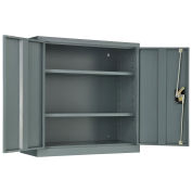 Global Industrial Assembled Wall Storage Cabinet, 30x12x30, Gray