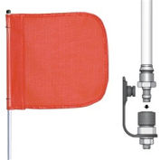 Checkers 5' Quick Disconnect Warning Whip w/o Light, 12"x11" Orange Rectangle Flag