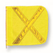 Checkers Heavy Duty Flag, 16"x16" Yellow w/ Yellow X, FS8025-16-Y
