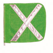 Checkers Heavy Duty Flag, 16"x16" Green w/ White X, FS9025-16-G