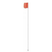 Checkers 8'  Hex Base Warning Whip w/o Light, 12"x11" Orange Rectangle Flag