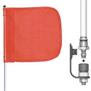 Checkers 3' Quick Disconnect Warning Whip w/o Light, 12"x11" Orange Rectangle Flag