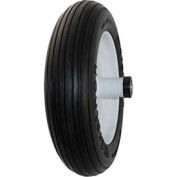 Marathon 3.50/2.50-8 Flat Free Wheelbarrow Tire, Ribbed Tread