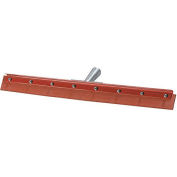 Flo-Pac Straight Red Gum Rubber Floor Squeegee -Heavy Duty Steel Frame 18" - Pkg Qty 6