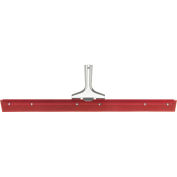 Flo-Pac Straight Red Gum Rubber Floor Squeegee -Heavy Duty Steel Frame 24" - Pkg Qty 6