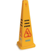 Carlisle 3694104 Caution Cones And Barriers Caution Cone 36", Yellow - Pkg Qty 3