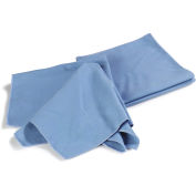 Flo-Pac Microfiber Fine Polishing Cloth 16" X 16", Blue - Pkg Qty 12
