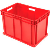 Global Industrial Solid Straight Wall Container, 23-3/4"Lx15-3/4"Wx16-1/8"H, Red - Pkg Qty 2