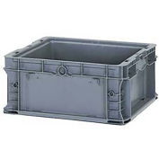 ORBIS Stakpak Modular Straight Wall Container, 16"L x 15"W x 7-1/2"H, Gray